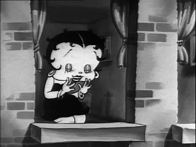 Betty Boop - Auf dem Fenstersimms