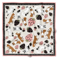 STRAWBERRIES AND FOXES - COTTON SILK BANDANA