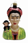 Frida and Her Monkey Glass Weihnachtskugel