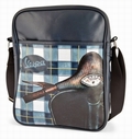 VESPA SCHULTERTASCHE - KARIERT DUNKELBLAU