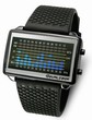 TOKYOFLASH UHR - EQUALIZER HIGH FREQUENCY PU BLACK & BLUE LIGHTS