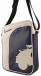 VESPA SCHULTERTASCHE HOCHFORMAT - BLAU/BEIGE