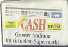 Cash Orbit 1998 - Die schoensten Schweizer Website Storys