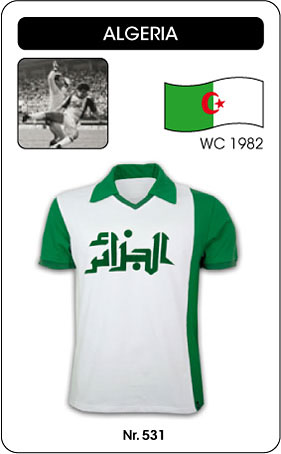 ALGERIEN RETRO TRIKOT WELTMEISTERSCHAFT 1982 auf einer Bern Wunschliste / Geschenkidee