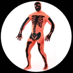 Morphsuit - Skelett orange - Ganzk�rperanzug - Klicken f�r gr�ssere Ansicht