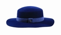 Cloche velours kantiger Kopf Folly Dot leucht-marine