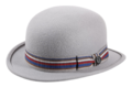 rban Bowler nieder Wolle striped hellgrau