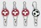  x FUSSBALL 4ER SET HOPP SCHWIIZ - KEYCOVERS - SCHLSSELKAPPEN