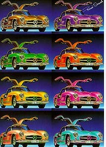 MERCEDES BENZ 300 SL WARHOL, MB W 198, REN STAUD POSTER auf einer Berlin Wunschliste / Geschenkidee