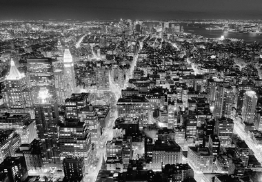 Fototapete - Aussicht Empire State Building - Schwarz - Weiss - Klicken f�r gr�ssere Ansicht